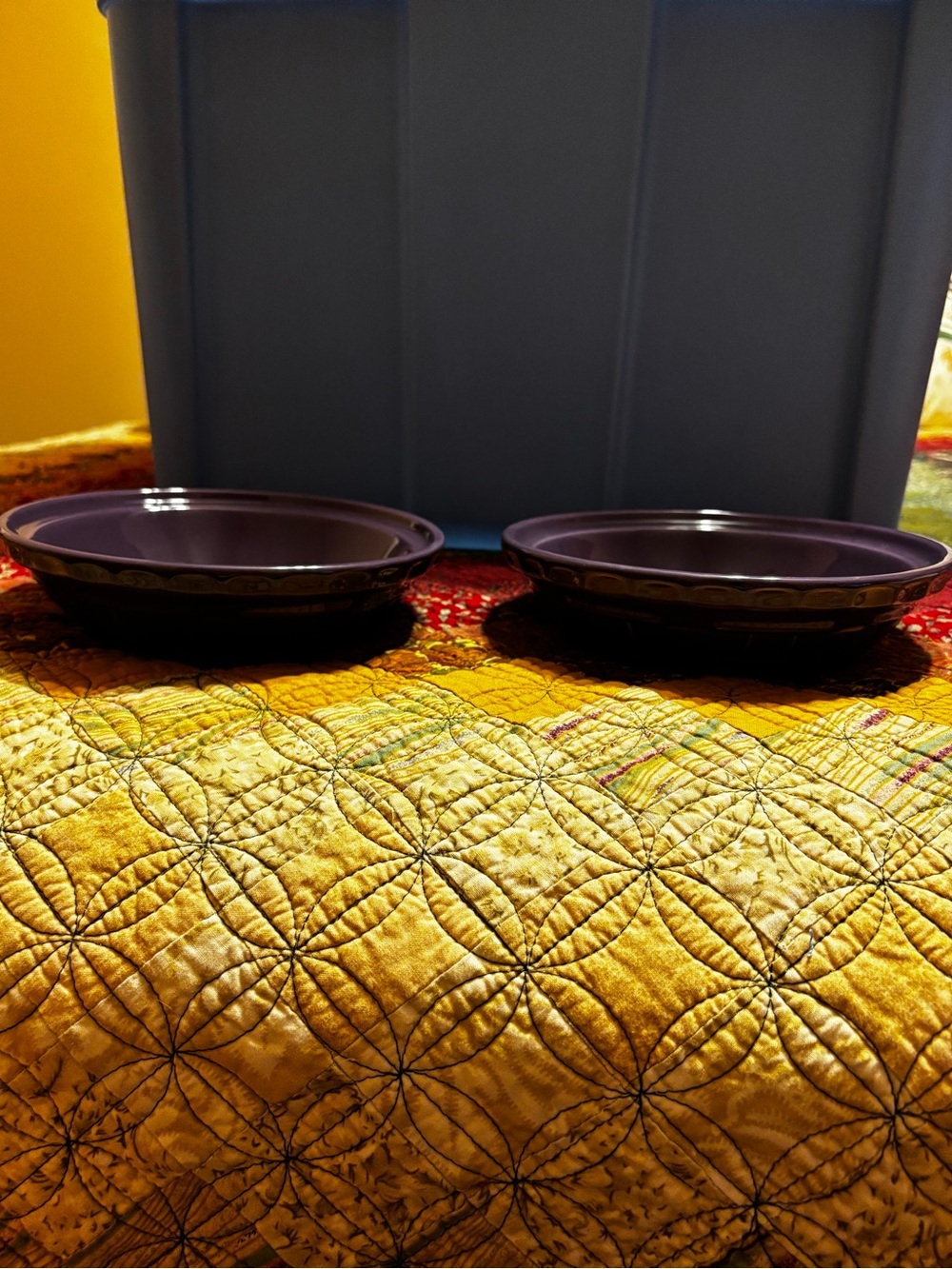 Longaberger 6” pie plates Eggplant - Set of 2
